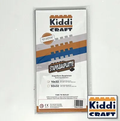Image de Plaque de base empilable pour modules à clipser, 16 x 32, gris clair, 12,7 x 25,5 cm