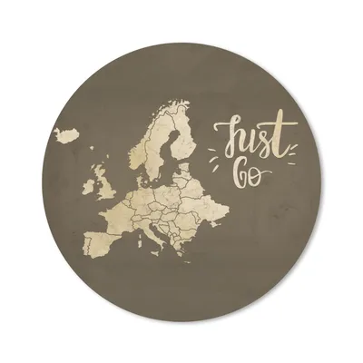 Produktbild von MuchoWow® Mauspad Mousepad Karten - Europa - Vintage - Zitate 40x40 cm - Mousepads - Maus Mat - Pad - Mausunterlage - Schreibtisch Accessoires