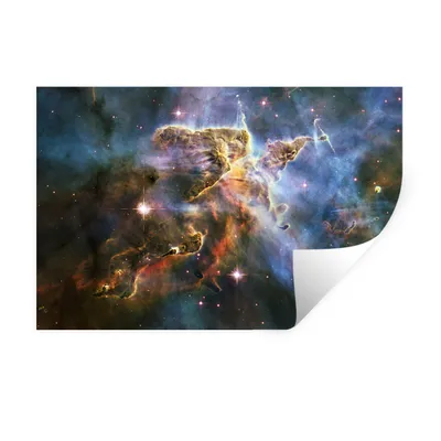 Obrázok produktu pre MuchoWow® Nálepka na stenu - Galaxia - Hviezdy - Svetlo - 90x60cm - Samolepiaca a polohovateľná