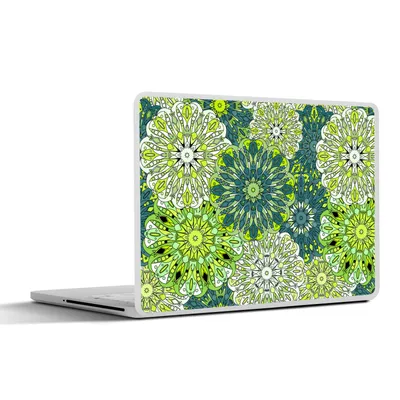 Produktbild von MuchoWow® Laptop Aufkleber Sticker Cover Mandala - Limette - Grün - Muster 25x18 cm - Laptop-Deko