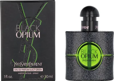 Produktbild von Yves Saint Laurent Black Opium Illicit Green, Frauen, 30 ml, Nicht nachfüllbare Flasche, Mandarine, Birne, Jasmin, Orangenblüte, Kaffee, Vanille