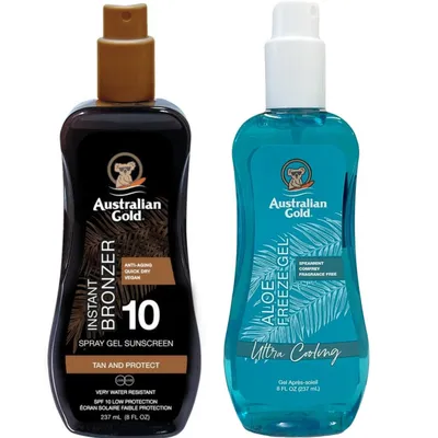 Obrázok produktu pre Australian Gold Żel W Sprayu Z Bronzerem SPF10 + Aloe Freeze Gel