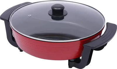 Produktbild von Fondue-Topf - Elektrisch mit Heizplatte und Deckel - 6 Liter - 2 Fächer - 1300 W - Himmelblau