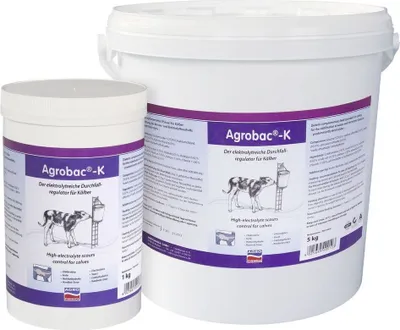 Produktbild von Agrobac-K Powder 1kg zur Unterstützung der Verdauung von Kälbern