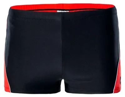 Image de Aquawave - Short de bain "Helder" pour hommes, modèle IG144 (Taille M), couleur noir/rouge