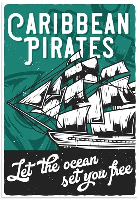 Produktbild von ARTland Wandbild Alu für Innen & Outdoor Piratenschiff Größe: 70x100 cm