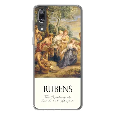 Produktbild von MuchoWow® Handyhülle Schutzhülle Hülle für Huawei P20 Rubens - Kunst - Die Begegnung von David und Abigail Silikon Softcase Handy Hülle - Hardcover