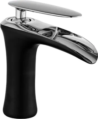 Image de Mélangeur de lavabo Lyra, noir/chrome (745300-07)