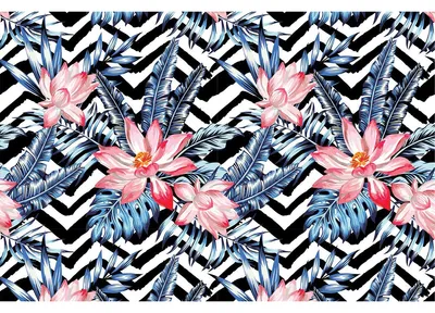 Image de Autocollant décoratif tropical à décoller, 40 x 60 cm