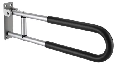 Productafbeelding van Toiletsteun - Opklapbare veiligheidssteun - 60 cm - Voor wandmontage - Geschikt voor senioren en mensen met een beperking - Zwart