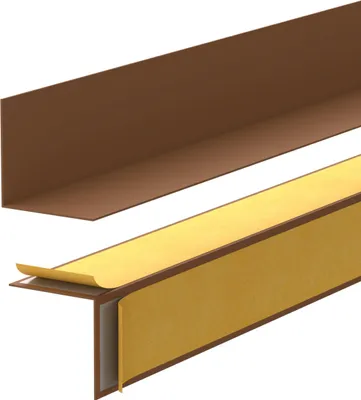 Obrázek produktu pro QUEST Minimalist PVC samolepicí lišta - tvrdá, hnědá, 15x15 mm, 200 cm