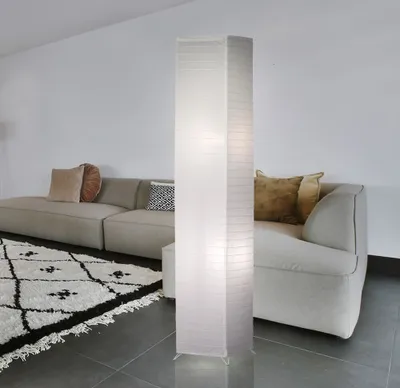 Produktbild von 20 Watt LED Stehleuchte aus Papier mit Fußschalter BAMBOO