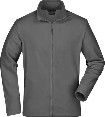 Produktbild von Klassische Fleece-Jacke mit Stehkragen carbon, Gr. M