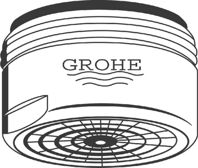 Zdjęcie produktu dla GROHE 13929000 Mousseur perlator M24 x1 do umywalki/zlewozmywaka chromowany