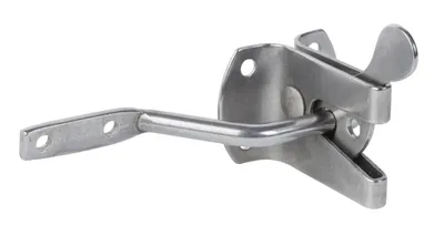 Immagine prodotto di Alberts 326197 Serratura per cancello da giardino, acciaio inox, lunghezza piastra 55 mm, larghezza piastra 45 mm
