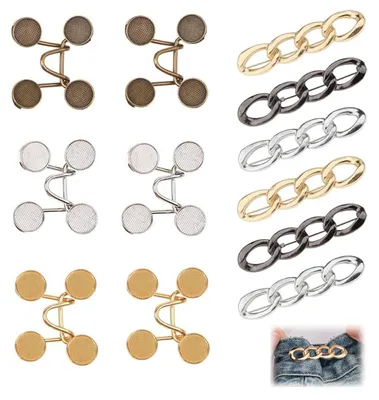 12 Hosenclips, verstellbare Taillenclips, Jeansgürtel, abnehmbar