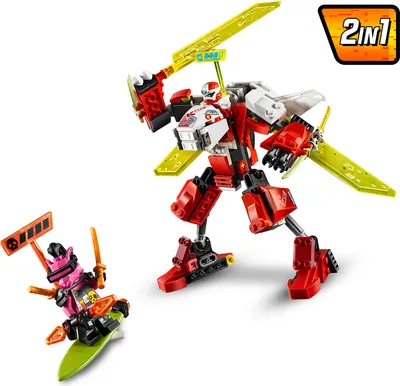 Produktbild von LEGO 71707 NINJAGO Kais Mech Jet Flugzeug 2-in-1 Bauset, Prime Empire Rennaction