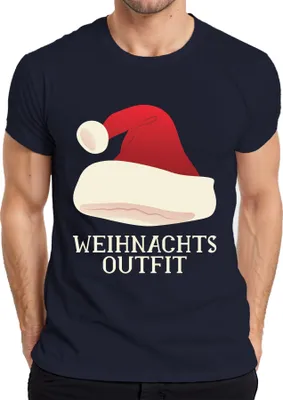 Produktbild von Weihnachtsoutfit Weihnachtsmütze - Weihnachten Weihnachtsgeschenk Christmas Herren T-Shirt, Navy, M