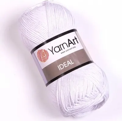 Produktbild von Yarn Art Ideal 220 White Strickgarn