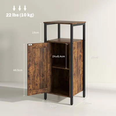 Image de Table d'appoint - Table de rangement - Table de chevet - Table basse - Rangement - Avec étagère réglable