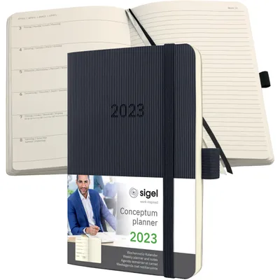 Produktbild von Conceptum Pure Wochennotiz-Kalender black 2023