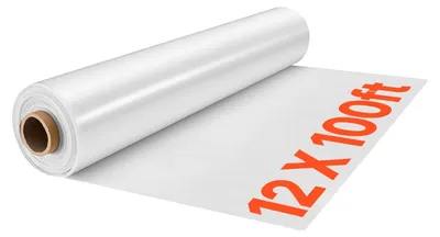 Obrázok produktu pre VEVOR, polyetylénová fólia na zakrytie skleníkov, 3,7 x 30,5 m, priehľadný plastový film pre záhrady, farmy, poľnohospodárstvo, vonkajšie rastliny, hrúbka 0,152 mm, odolná proti vode, slnku, mrazu, vetru a prachu