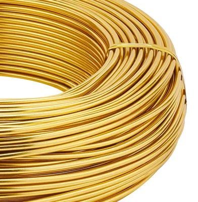 Aluminiumdraht 2 mm gold, 55 m, biegsam für Basteln