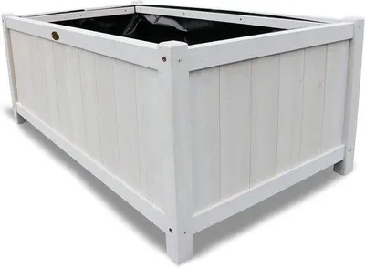Produktbild von Graue Pflanzschale mit Folie 79x46x35 cm