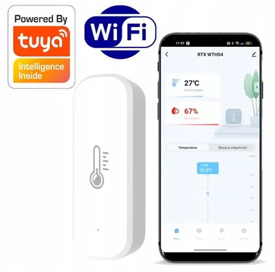 Produktbild von Tuya RTX Eco WiFi Temperatur- und Feuchtigkeitssensor