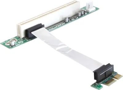 Obrázok produktu pre DELOCK Riser Card PCIe x1 -> PCI 32bit 5v flexibles Kabel