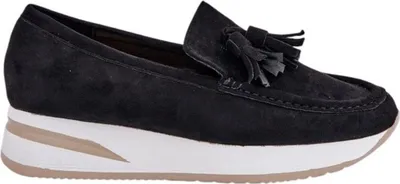 Produktbild von Damen Kunstleder Mokassins Komfortable Slip On Halbschuhe Sebina Schwarz Gr.37