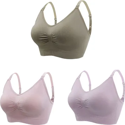 Produktbild von INF Still-BH, 3er-Pack, (Grün + Rosa + Kaffee) L