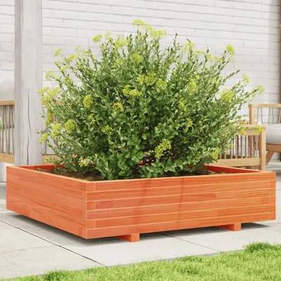 Immagine prodotto di Maison Exclusive - Fiorei marrone cera 100x100x26,5 cm Legno massello di pino