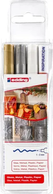 Image de edding 751 Marqueurs vernis brillants assortis (jeu de 3)