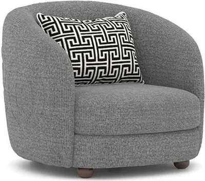 Zdjęcie produktu dla Szary fotel, designerskie meble do siedzenia, tapicerowane meble, wyposażenie salonu, meble do siedzenia
