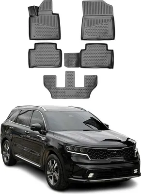 Image de 2020-2025 Tapis de sol Kia Sorento TPE noir 5 pcs
