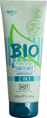 Immagine prodotto di Hot - Bio Massaggio E Lubrificante A Base D'acqua 2 In 1 200 Ml