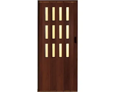 Obrázek produktu pro Shrnovací dveře Luciana Design Line prosklené 73 x 200 cm třešeň