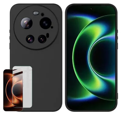 Produktbild von Handy Hülle + Schutzglas für Xiaomi 17 Ultra 9H TPU Cover Set Bundle Schwarz