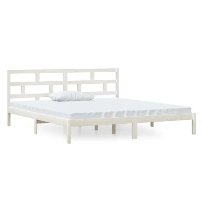 Immagine prodotto di vidaXL Letto in legno massiccio di pino bianco 140x190 cm