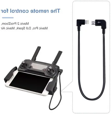 2 Stück Micro USB Kabel 29cm Nylon Datenkabel für DJI Mavic Mini, Mini Zoom, PRO, AIR und Spark Steuerungen