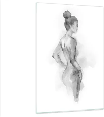 Produktbild von Bilder auf glas - Einteilig - Frau Körper Stück - 80x120cm - Glasbilder - Wandbilder - Bilder - zum Aufhängen bereit - Wanddekoration aus Glas - Glas Bilder - Wandbild auf Glas - GPA80x120-4995
