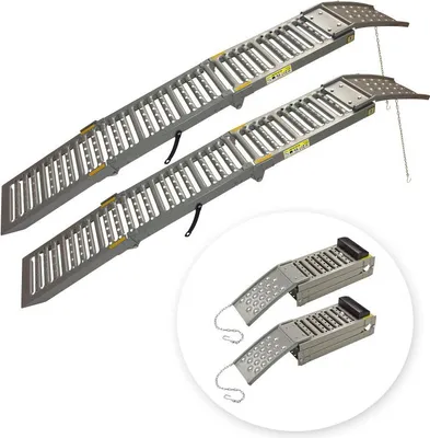 Productafbeelding van Oprijplanken, inklapbaar, 520 kg, 195 cm, set van twee (voor een combi-voertuig)