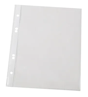 Produktbild von Q-CONNECT - Q-CONNECT geperforeerde showtas A5 4-gaatsperforatie glashelder 100 micron pak van 100 stuks