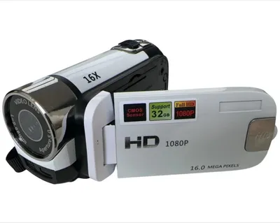 Obrázok produktu pre Digitálna videokamera FORSMANO, videorekordér, 16 megapixelov, Full HD, 16-násobný digitálny zoom, otočný displej, LED svetlá, pre deti, biela