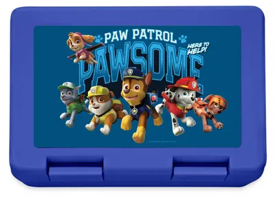 Produktbild von Spreadshirt Paw Patrol Pawsome Team Brotdose Lunchbox, One size, Royalblau