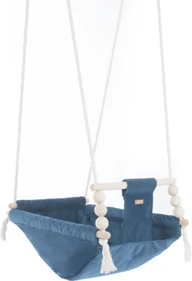Image de Fauteuil à bascule en velours (bleu marine)
