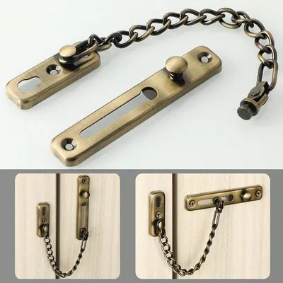 Produktbild von Sicherheits Schlosskette Anti-Diebstahl Schlossdruckfunktion mit Edelstahlkette, Bronzebeschichtung, EFD9000-Q