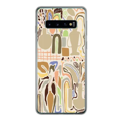 Produktbild von MuchoWow® Handyhülle Schutzhülle Hülle für Samsung Galaxy S10 Blume - Abstrakt - Vase - Blumentopf Silikon Softcase Handy Hülle - Handytasche
