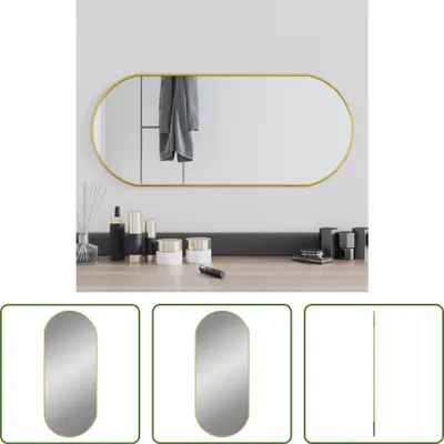 Obrázek produktu pro The Living Store Nástěnné zrcadlo Golden 70x30 cm Oval